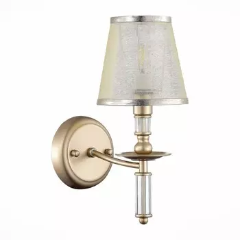 Светильник настенный Evoluce. SLE1115-201-01. Vinci. 1х60 Вт, E14, 14х32 см, цвет розовое золото