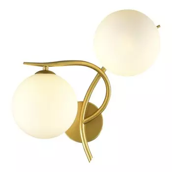 Светильник настенный Evoluce. SLE2210-201-02. Artu. 2х5 Вт, G9, 4000K, 34х36 см, цвет золотой