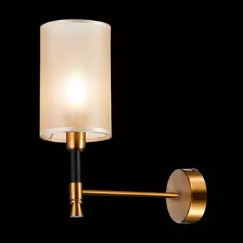 Светильник настенный Evoluce. SLE300301-01. Granze. 1х40 Вт, E14, 11х31 см, цвет латунь, чёрный