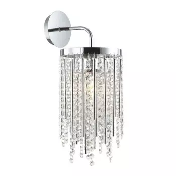 Светильник настенный хрустальный Grandex 1xE14 40Вт, размер 20x25,1x45 см, цвет хром