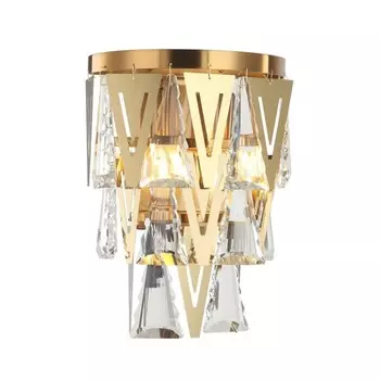 Светильник настенный хрустальный Vaviani 2xE14 40Вт, размер 23x14x31 см, цвет бронза