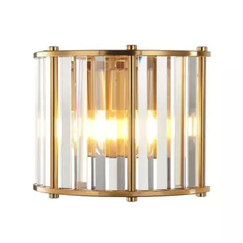 Светильник настенный хрустальный Washer 2xE14 40Вт, размер 27x13,5x21,8 см, цвет бронза