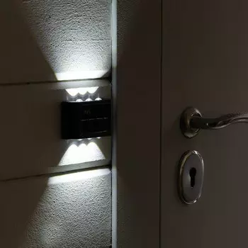 Садовый светильник на солнечной батарее «Настенный», 8.9 5.7 2 см, 6 LED, свечение белое