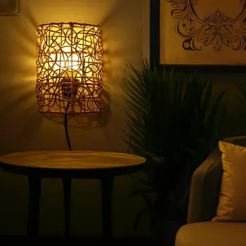 Светильник настенный из ротанга «Нить Ариадны», 1120 Вт, Е27, 161023 см