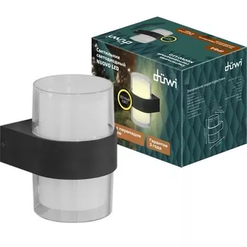 Светильник настенный накладной Duwi NUOVO 103100x135мм 6Вт пластик 3000К IP 54 черный