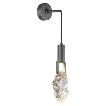 Светильник настенный Odeon Light. Lia, 1х5Вт, Led, 510х190х85 мм, цвет чёрный брашированный