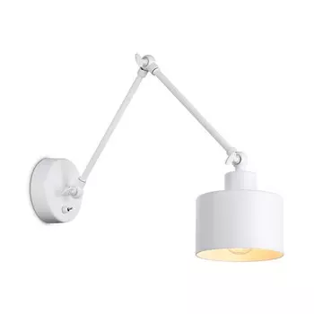 Светильник настенный с выключателем в стиле лофт Ambrella light, Traditional, TR8146, E27, цвет белый