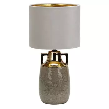 Светильник настольный Escada, 10201/L Beige. 1х40Вт, E27, 200х200х390 мм, цвет бежевый/белый/золото