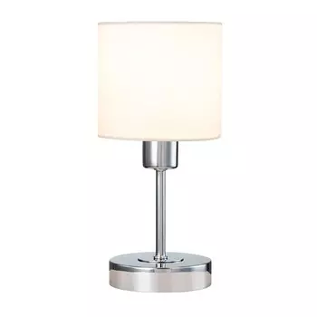 Светильник настольный Escada, 1109/1 Chrome/Beige. 1х40Вт, E14, 120х120х250 мм, цвет хром/бежевый