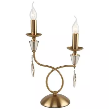 Светильник настольный Grace 2xE14 40Вт, размер 28x8x41 см, цвет бронза