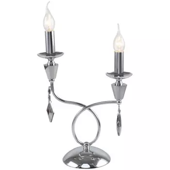 Светильник настольный Grace 2xE14 40Вт, размер 28x8x41 см, цвет хром