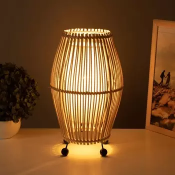 Светильник настольный из ротанга «Рату», 1120 Вт, Е27, 202030 см
