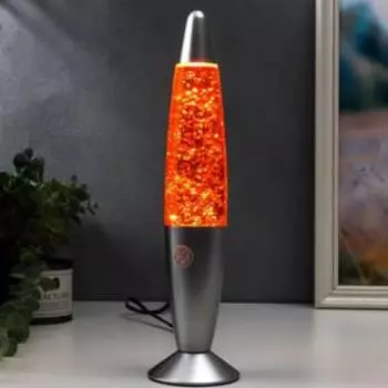 Лава-лампа металл, стекло, воск "Лава. Блёстки" Е14 25-35W золото 348.58.5 см RISALUX