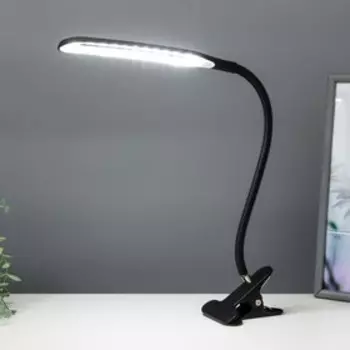 Светильник настольный на прищепке «Офисный черный» 24LED USB 117.560.5 см