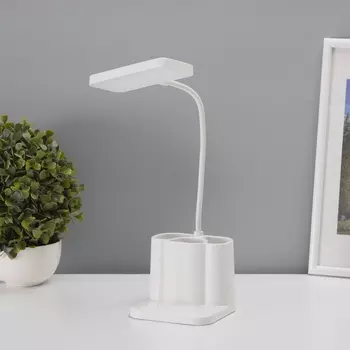 Светильник настольный с подставкой под телефон и ручки, 3 отсека, 5 Вт LED USB 2700-6500К