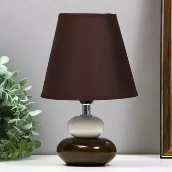 Светильник настольный «Сад камней» коричнево-белый 220V/E14 261515 см