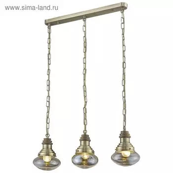 Светильник «Нерезза» 3x60Вт E27 бронза дуб 67x15x25см