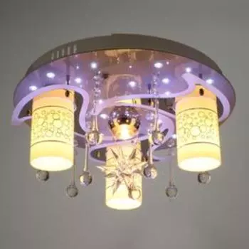 Светильник ЭкономСвет Ника 3х40Вт Е14, 1х35Вт GU5.3 хром 45х45х20 см