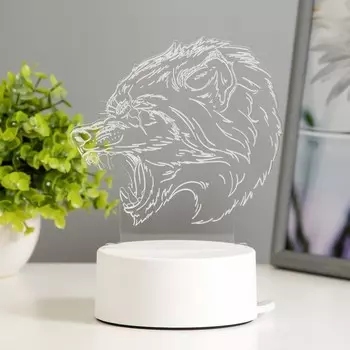 Светильник 3D RISALUX «Оборотень», LED-ночник, RGB, от сети, 14.39.514.3 см