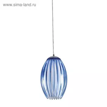 Светильник Октопус, 1x40Вт E27 хром, синий