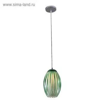 Светильник Октопус, 1x40Вт E27 хром, зелёный