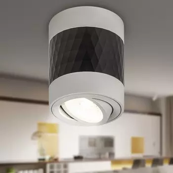 Светильник OL33 WH/BK 1х12Вт MR16 GU10 IP20 черный/белый 8х8х10 см
