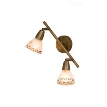 Светильник "Опус" 2x60Вт E14 бронза 14x10x42см