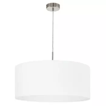 Светильник PASTERI 1x60Вт E27 никель, белый 53x53x110см