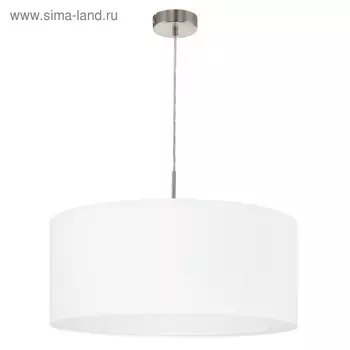 Светильник PASTERI 1x60Вт E27 никель, белый 53x53x110см