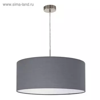 Светильник PASTERI 1x60Вт E27 никель, серый 53x53x110см