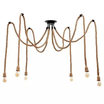 Светильник «Паук» 6хE27 40 Вт черный BayerLux