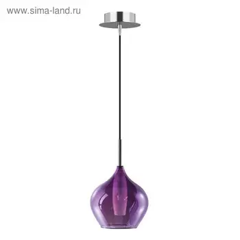 Светильник PENTOLA 1х25Вт G9 хром, пурпурный 20x130см