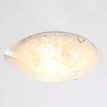 Светильник Перья моллир, 3х60Вт Е27, цвет хром, белый 40х40х7,5см