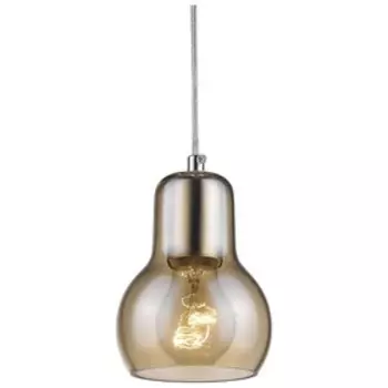 Светильник "Пирина" 1x60Вт E27 хром, чайный 11x11x100см