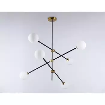 Светильник подвесной Ambrella light, Modern, TR2515, 6хG9, цвет чёрный, латунь
