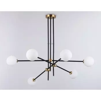Светильник подвесной Ambrella light, Modern, TR2523, 6хG9, цвет чёрный, латунь