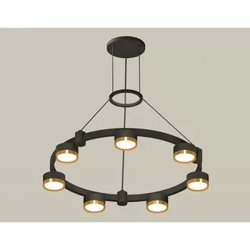 Светильник подвесной Ambrella light, XR92051502, GX53 LED 12 Вт, цвет чёрный песок, золото жёлтое