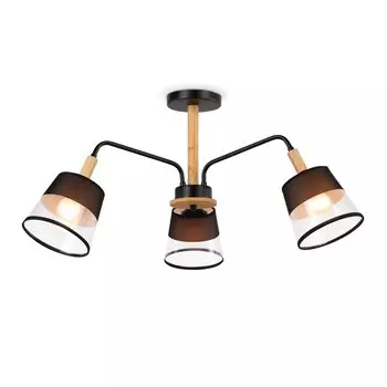 Светильник подвесной Ambrella Traditional Modern Losk TR4740, E27, цвет чёрный, светлое дерево