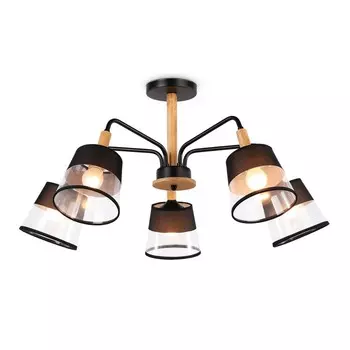 Светильник подвесной Ambrella Traditional Modern Losk TR4741, E27, цвет чёрный, светлое дерево