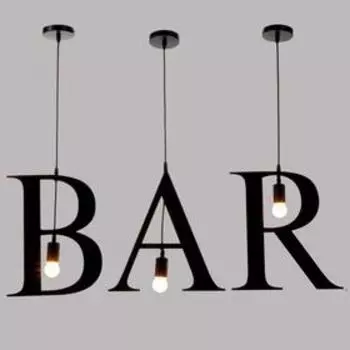 Светильник подвесной "BAR" 3х40Вт E27 черный