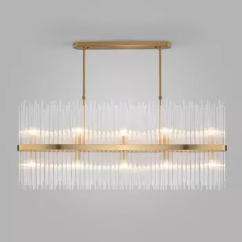 Светильник подвесной Bogate's Allure 486/10, E14, 10х60Вт, 1200х170 мм, цвет латунь