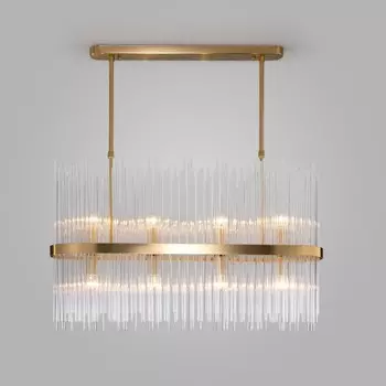 Светильник подвесной Bogate's Allure 486/8, E14, 8х60Вт, 800х170 мм, цвет латунь