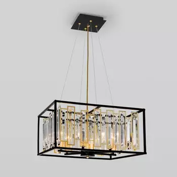 Светильник подвесной Bogate's Cella 377/6, E14, 6х60Вт, 500х500х950 мм, цвет золото, чёрный