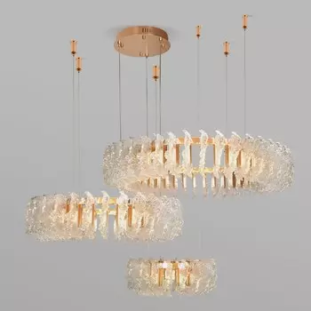 Светильник подвесной Bogate's Farfalla 90374/3, LED, 170 Вт, 4000К, 9350Лм, 800х800 мм, цвет золото