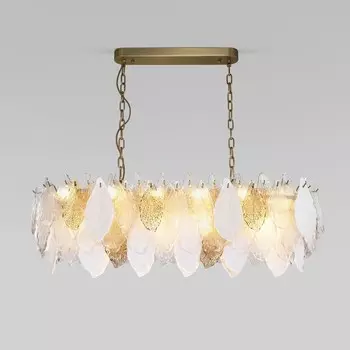 Светильник подвесной Bogate's Leaf 370, E14, 14х40Вт, 1050х300 мм, цвет латунь
