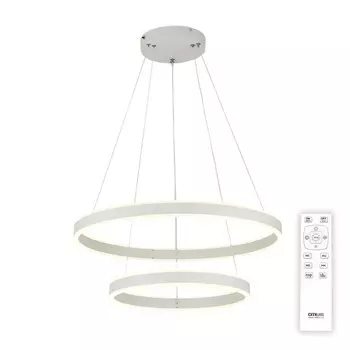 Светильник подвесной Citilux «Дуэт» CL719640, 60х60х17 см, 1х108Вт, LED, цвет белый