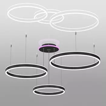 Светильник подвесной Citilux «Дуэт Смарт» CL719A701 85х93х25 см, 3х60Вт, LED, цвет черный