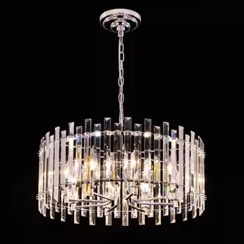 Светильник подвесной Citilux «Ингвар» CL334181, 59х59х110 см, 8х60Вт, E14, цвет серый