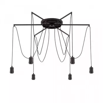 Светильник подвесной Citilux «Эдисон» CL451262, 120х120х235 см, 6х75Вт, E27, цвет черный