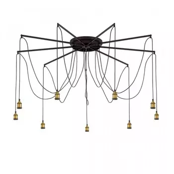 Светильник подвесной Citilux «Эдисон» CL451291, 150х150х235 см, 9х75Вт, E27, цвет черный